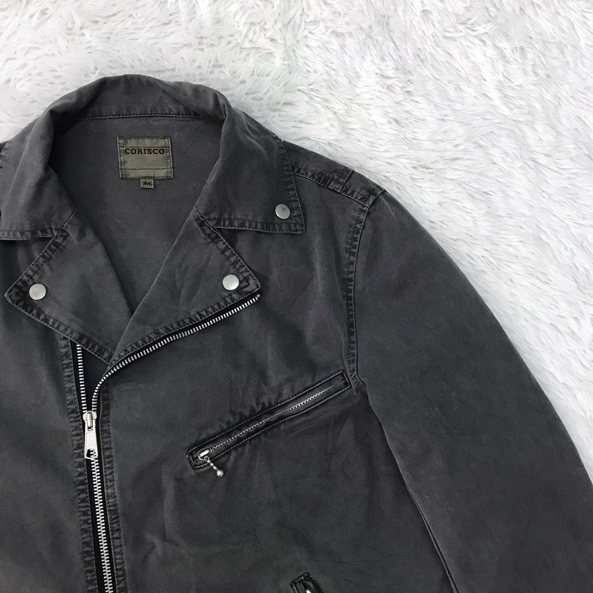 Japanese Brand Corisco Double Collar Biker Like Jacket Size US M / EU 48-50 / 2 - 5 Thumbnail