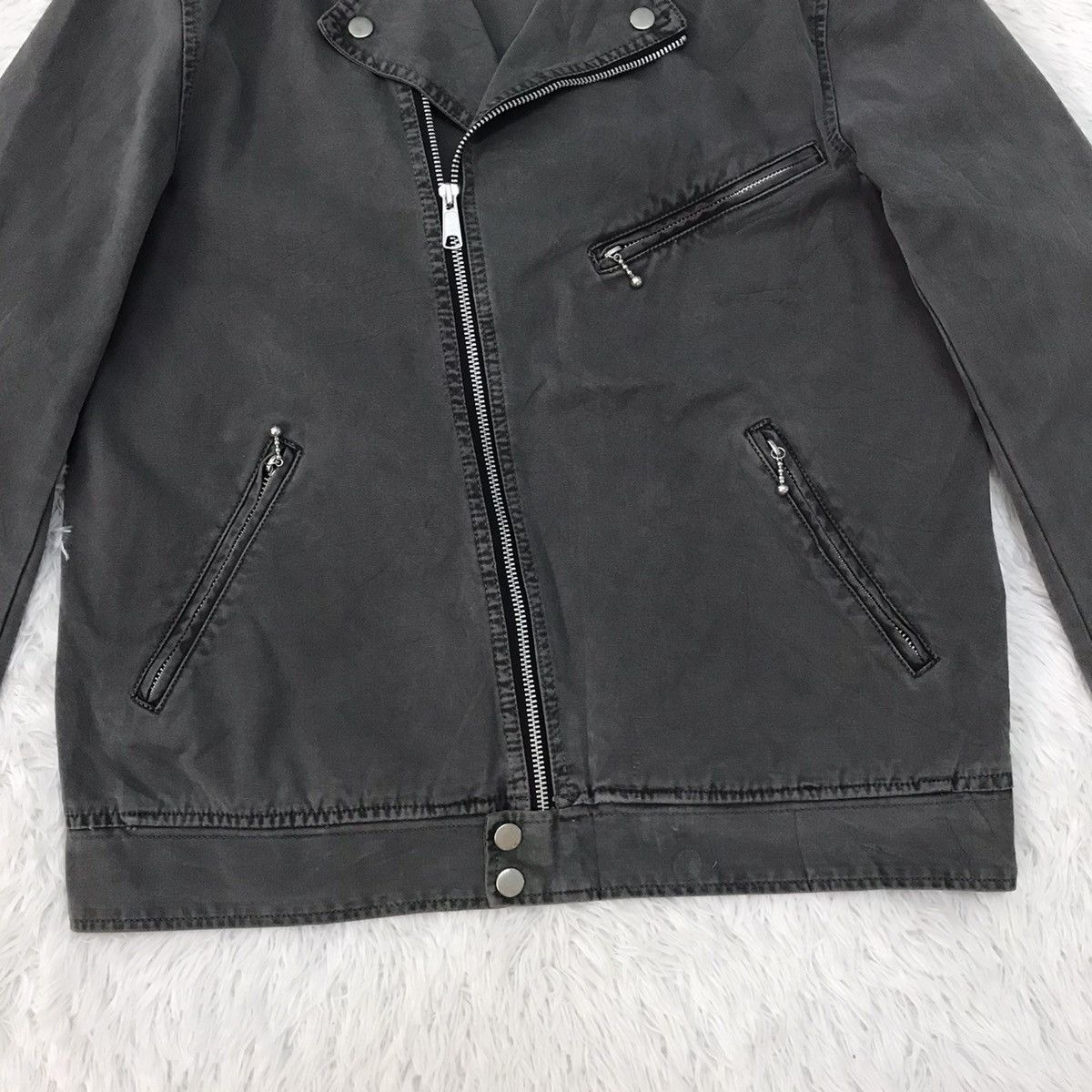 Japanese Brand Corisco Double Collar Biker Like Jacket Size US M / EU 48-50 / 2 - 8 Thumbnail