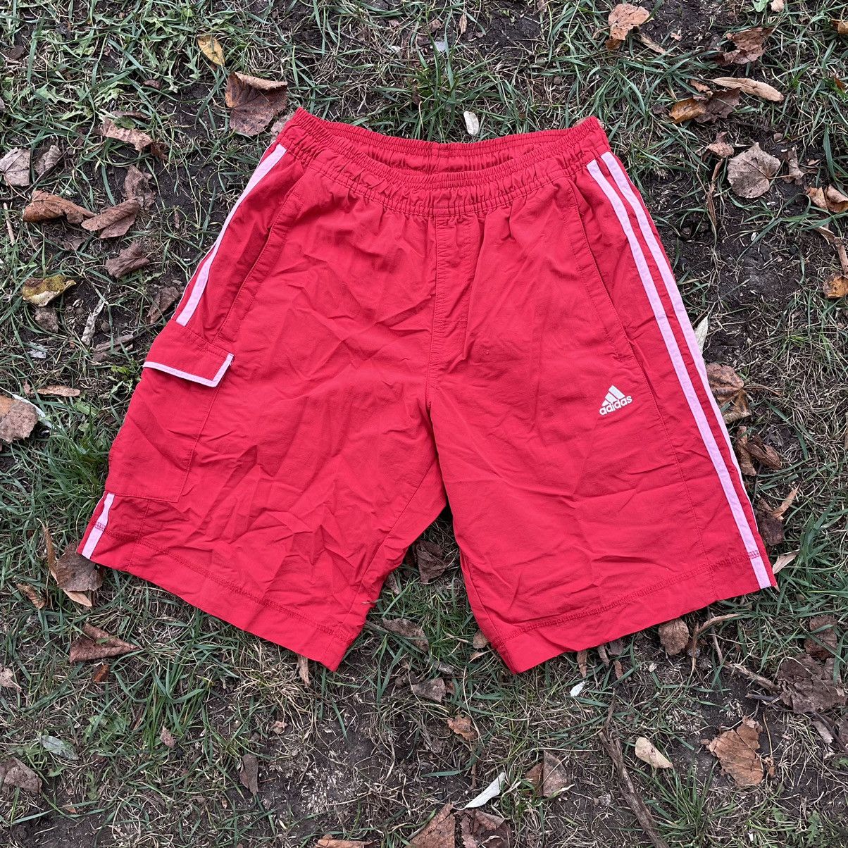 Adidas Vintage 90s Adidas Stripes Logo Shorts Streetwear Size US 30 / EU 46 - 1 Thumbnail