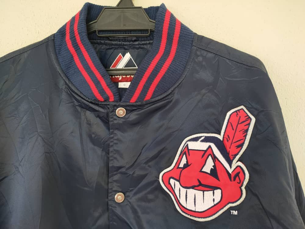 MLB Vintage MLB Cleveland Indians Varsity Jacket Size US XL / EU 56 / 4 - 3 Thumbnail