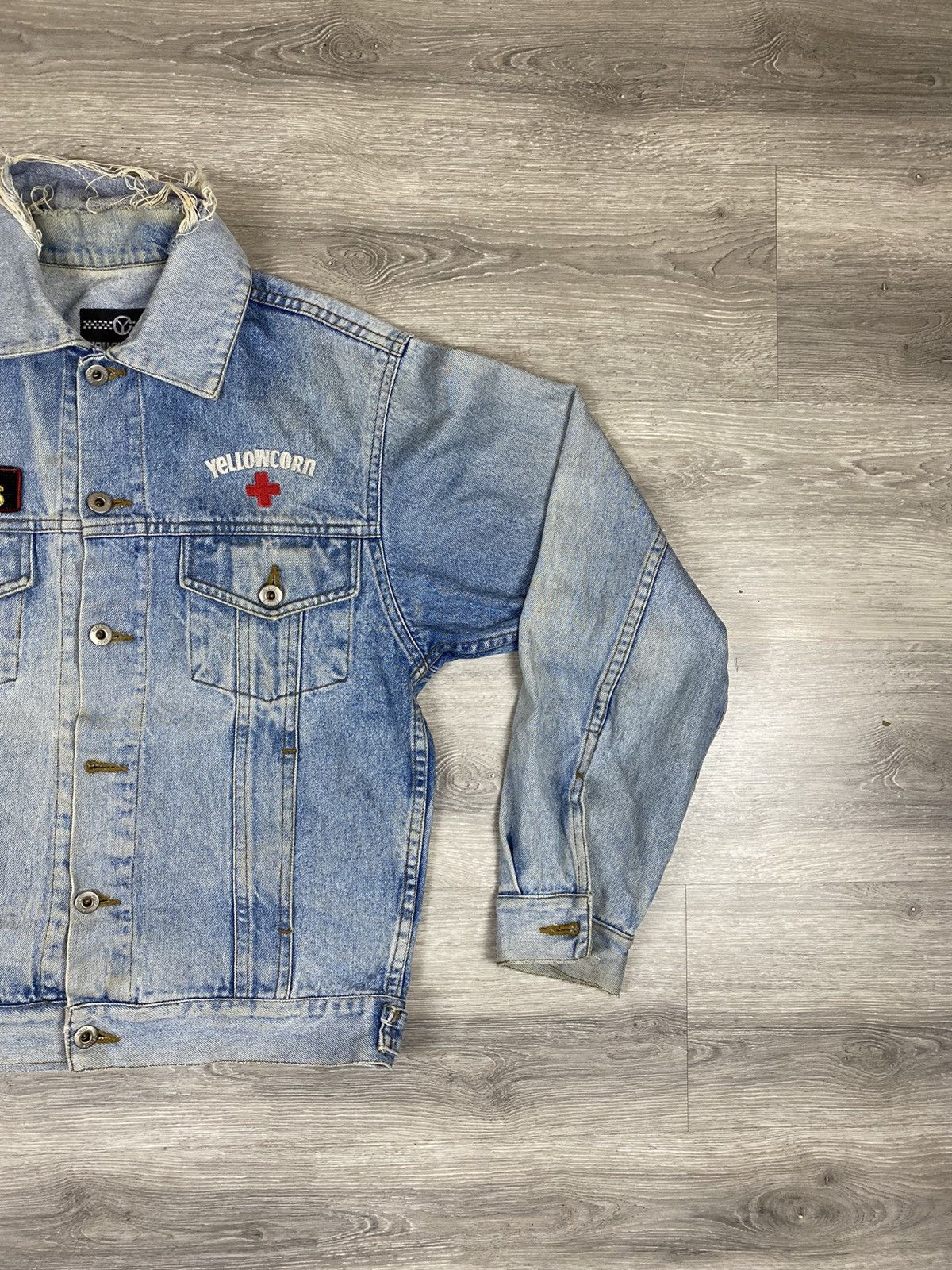 Vintage × YELLOW CORN VINTAGE DISTRESSED YELLOW CORN SLEDGE HAMMER TRUCKER JACKET Size US L / EU 52-54 / 3 - 4 Thumbnail