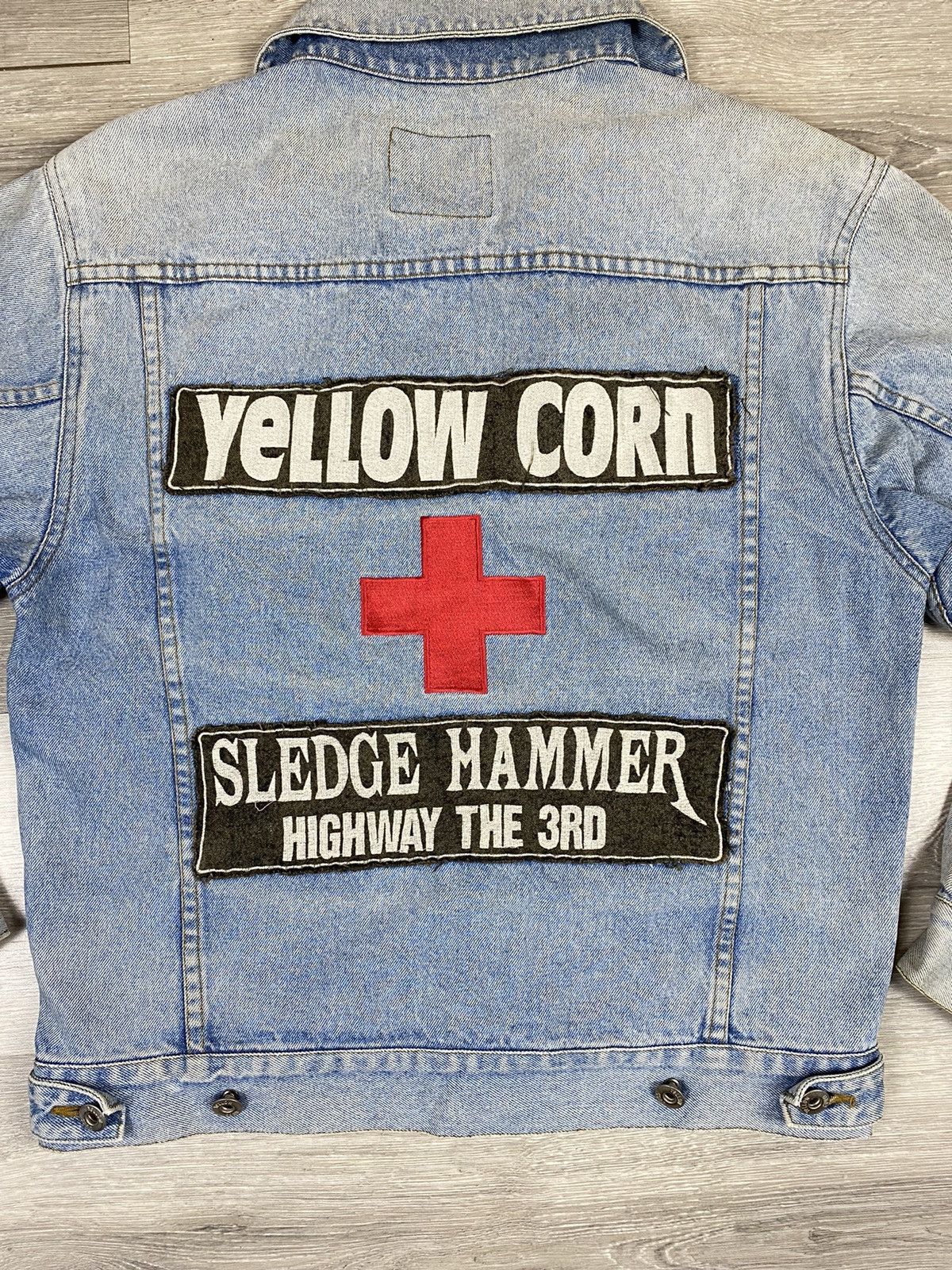 Vintage × YELLOW CORN VINTAGE DISTRESSED YELLOW CORN SLEDGE HAMMER TRUCKER JACKET Size US L / EU 52-54 / 3 - 19 Thumbnail
