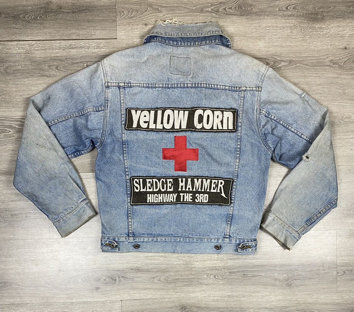 Vintage × YELLOW CORN VINTAGE DISTRESSED YELLOW CORN SLEDGE HAMMER TRUCKER JACKET Size US L / EU 52-54 / 3 - 21 Thumbnail