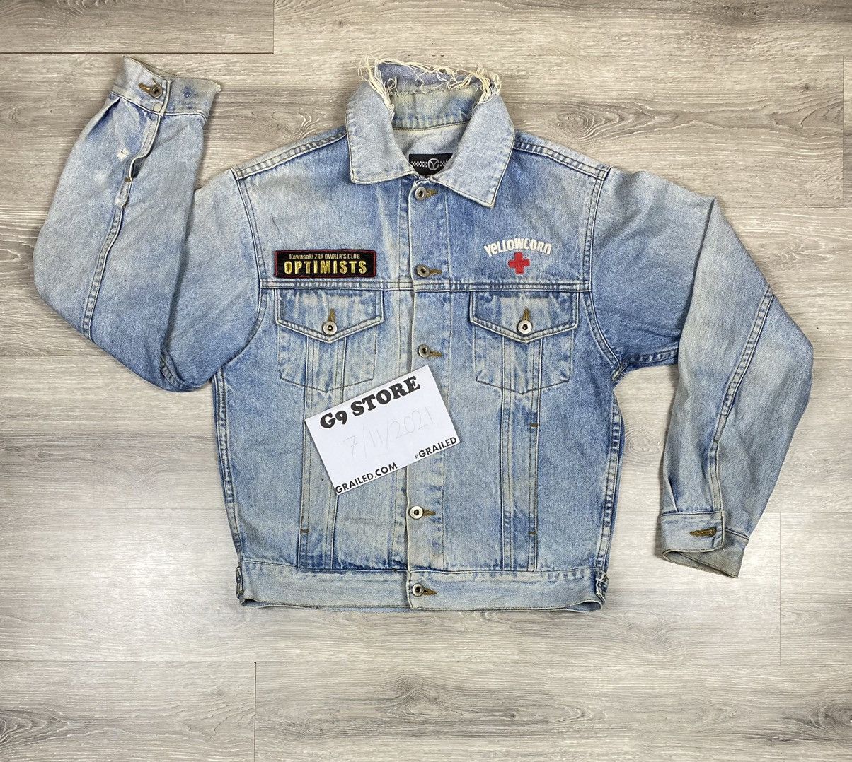 Vintage × YELLOW CORN VINTAGE DISTRESSED YELLOW CORN SLEDGE HAMMER TRUCKER JACKET Size US L / EU 52-54 / 3 - 22 Thumbnail
