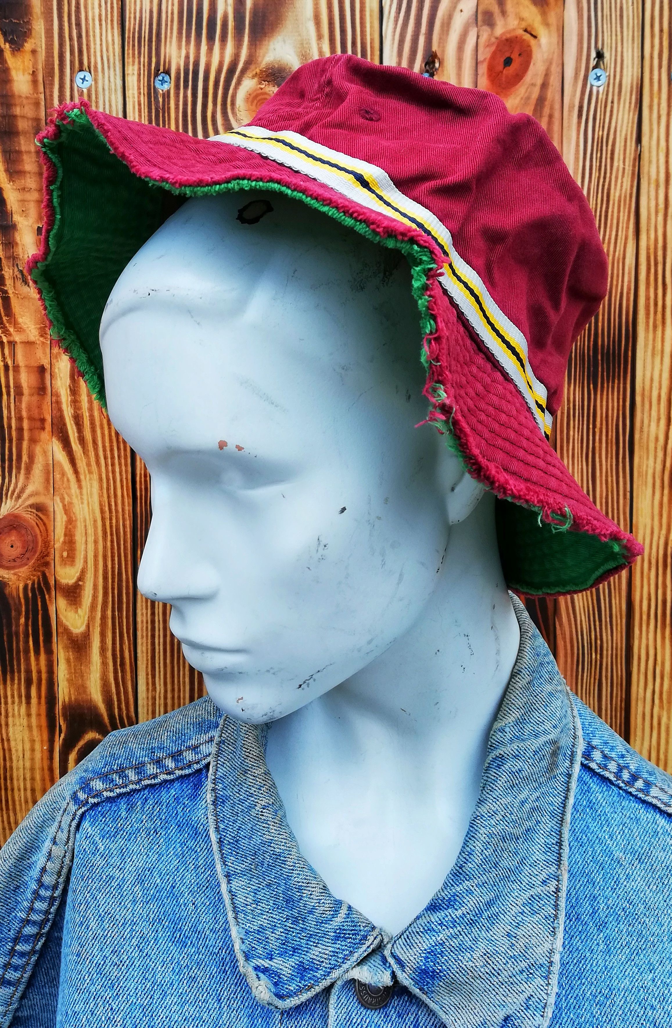 Bench × Japanese Brand 🔥SUMMER SALE Bench Design Distressed Denim Punk Bucket Hat Size ONE SIZE - 2 Thumbnail