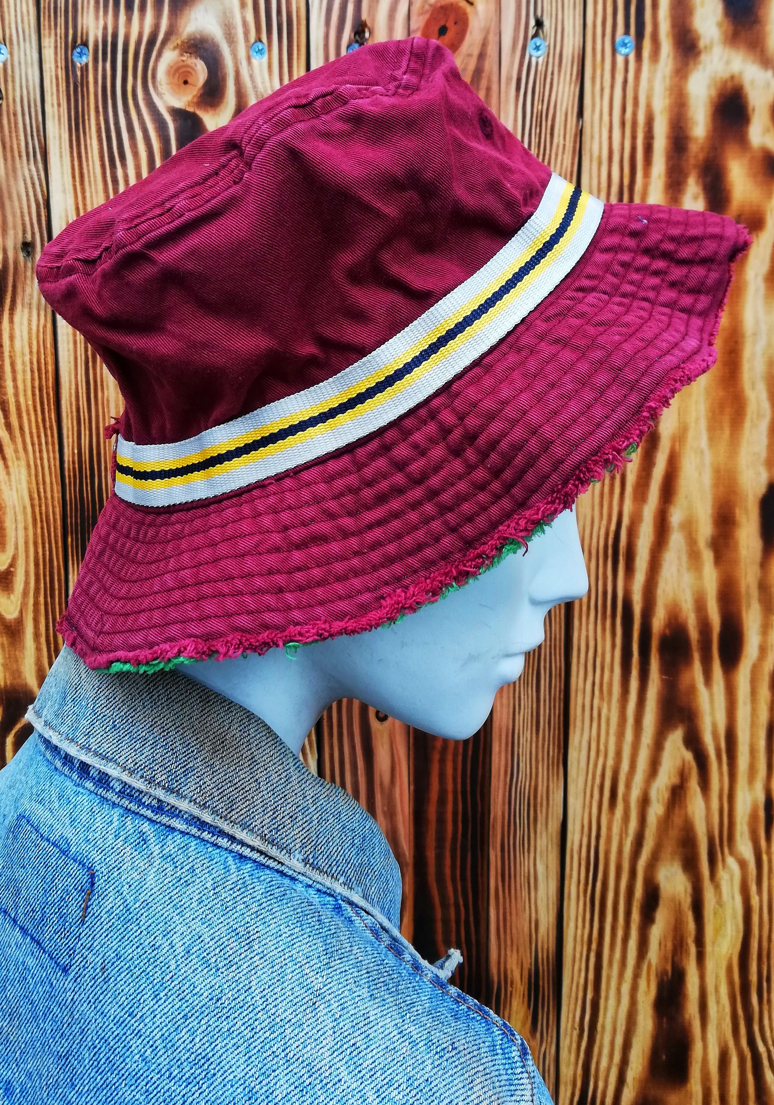 Bench × Japanese Brand 🔥SUMMER SALE Bench Design Distressed Denim Punk Bucket Hat Size ONE SIZE - 7 Thumbnail