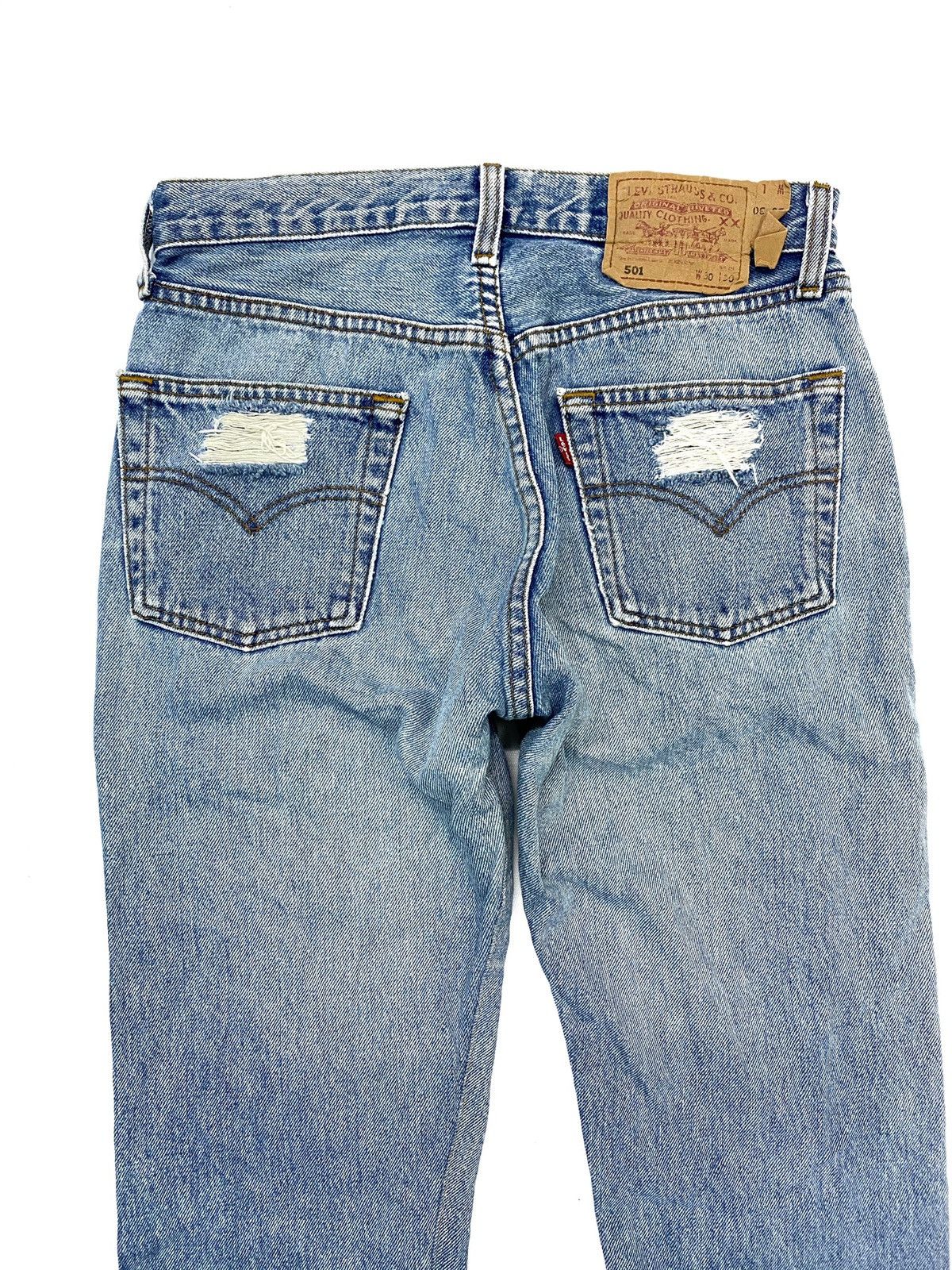 Levi's × Levi's Vintage Clothing Levis 501 Disstressed Style Design Denim Size US 30 / EU 46 - 5 Thumbnail