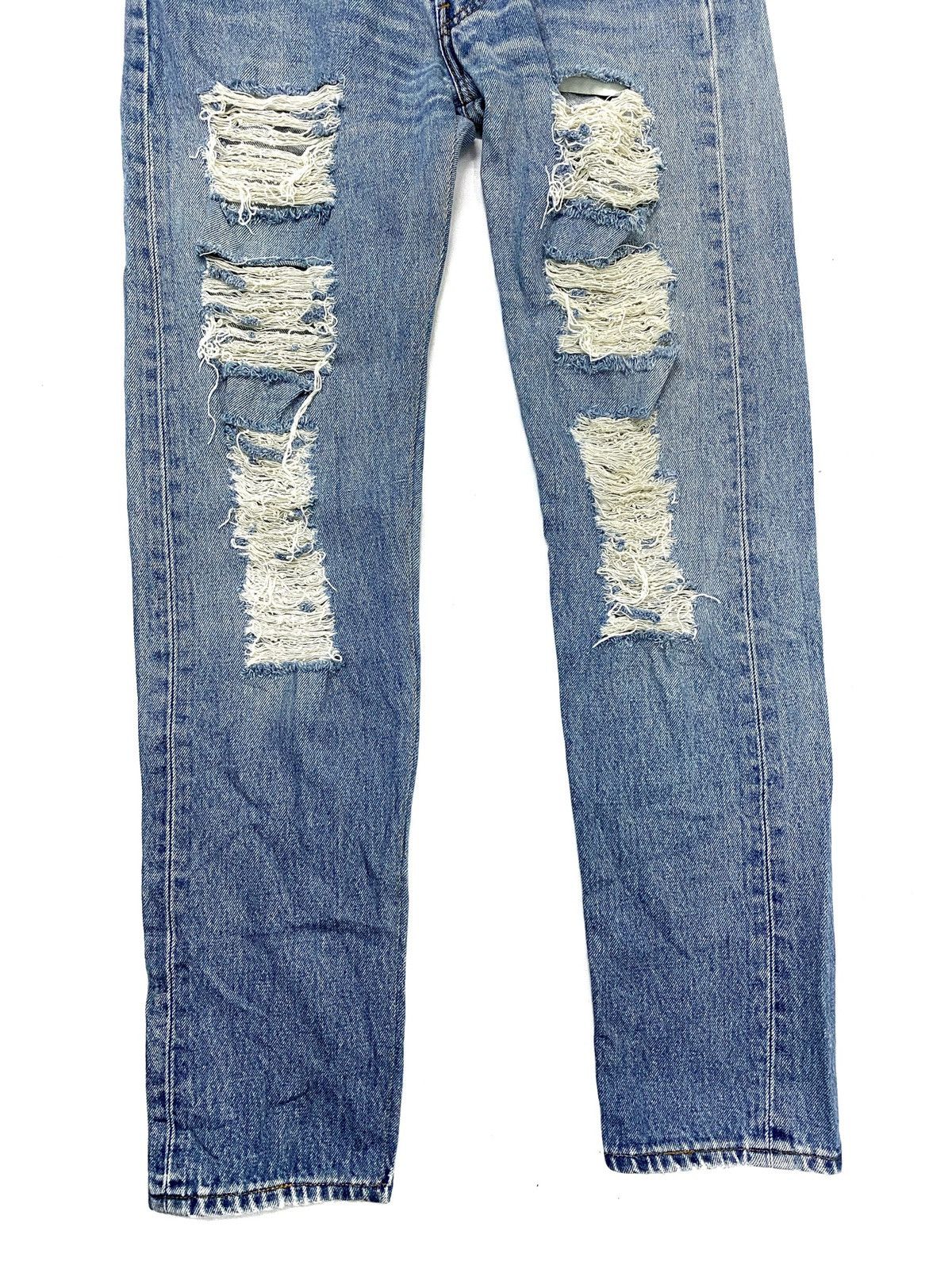 Levi's × Levi's Vintage Clothing Levis 501 Disstressed Style Design Denim Size US 30 / EU 46 - 4 Thumbnail