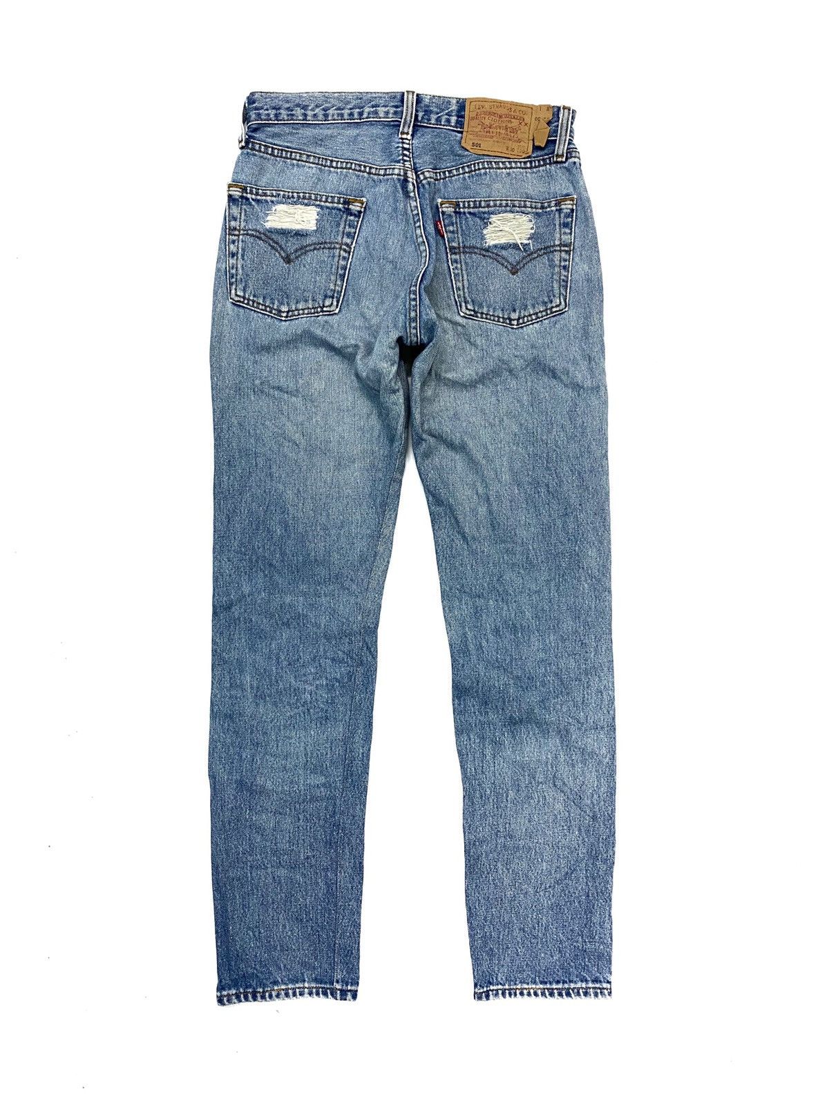 Levi's × Levi's Vintage Clothing Levis 501 Disstressed Style Design Denim Size US 30 / EU 46 - 2 Thumbnail