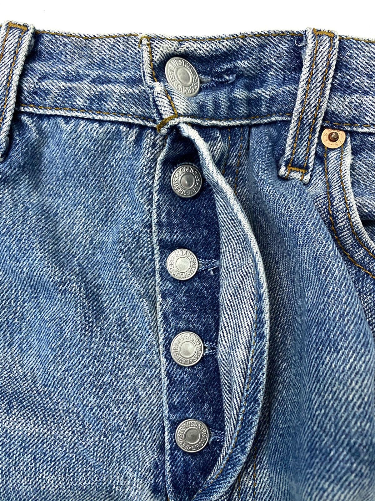 Levi's × Levi's Vintage Clothing Levis 501 Disstressed Style Design Denim Size US 30 / EU 46 - 8 Thumbnail
