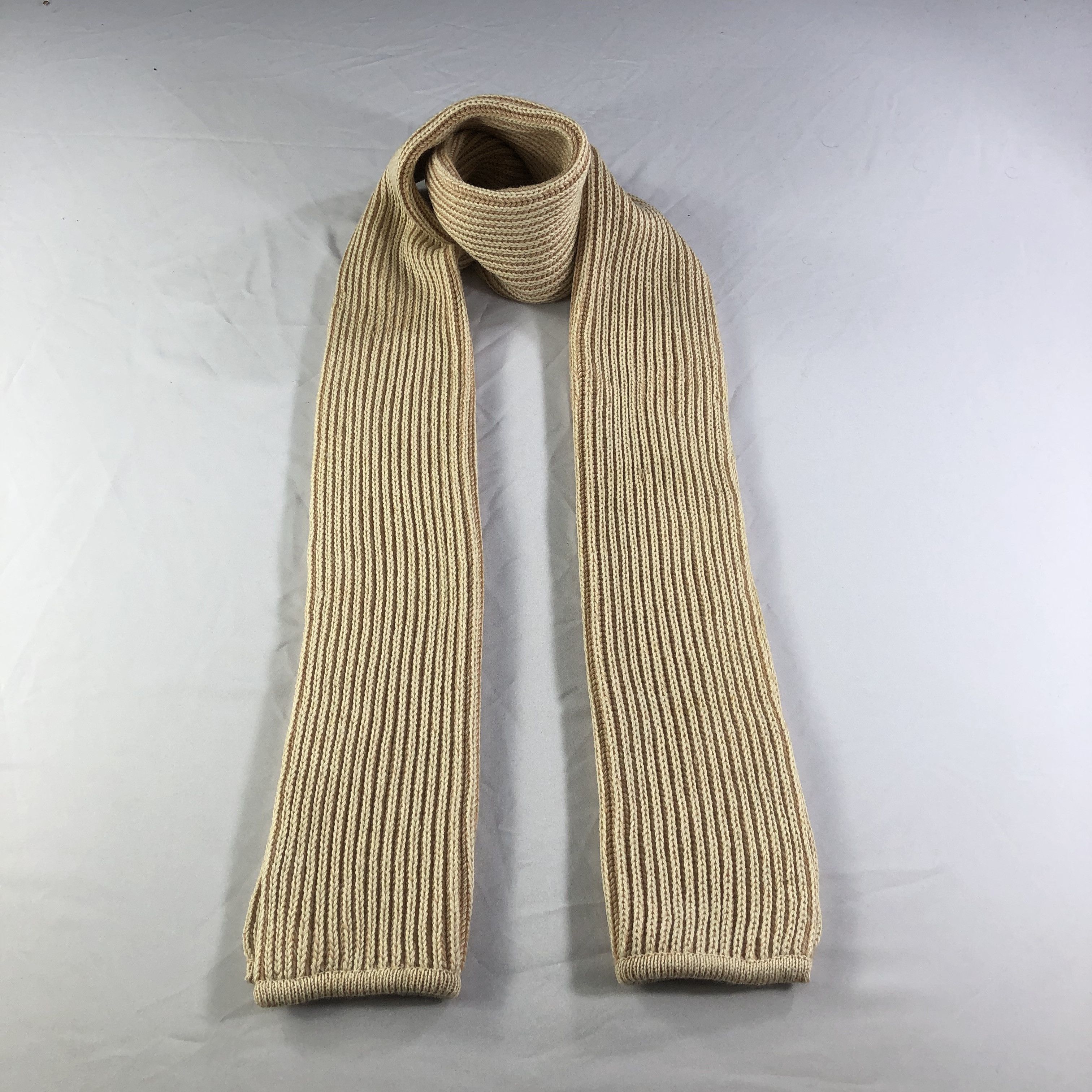 Vintage Accento made in Italy Pleated Wool Scarf Muffler V1456 Size ONE SIZE - 1 Thumbnail