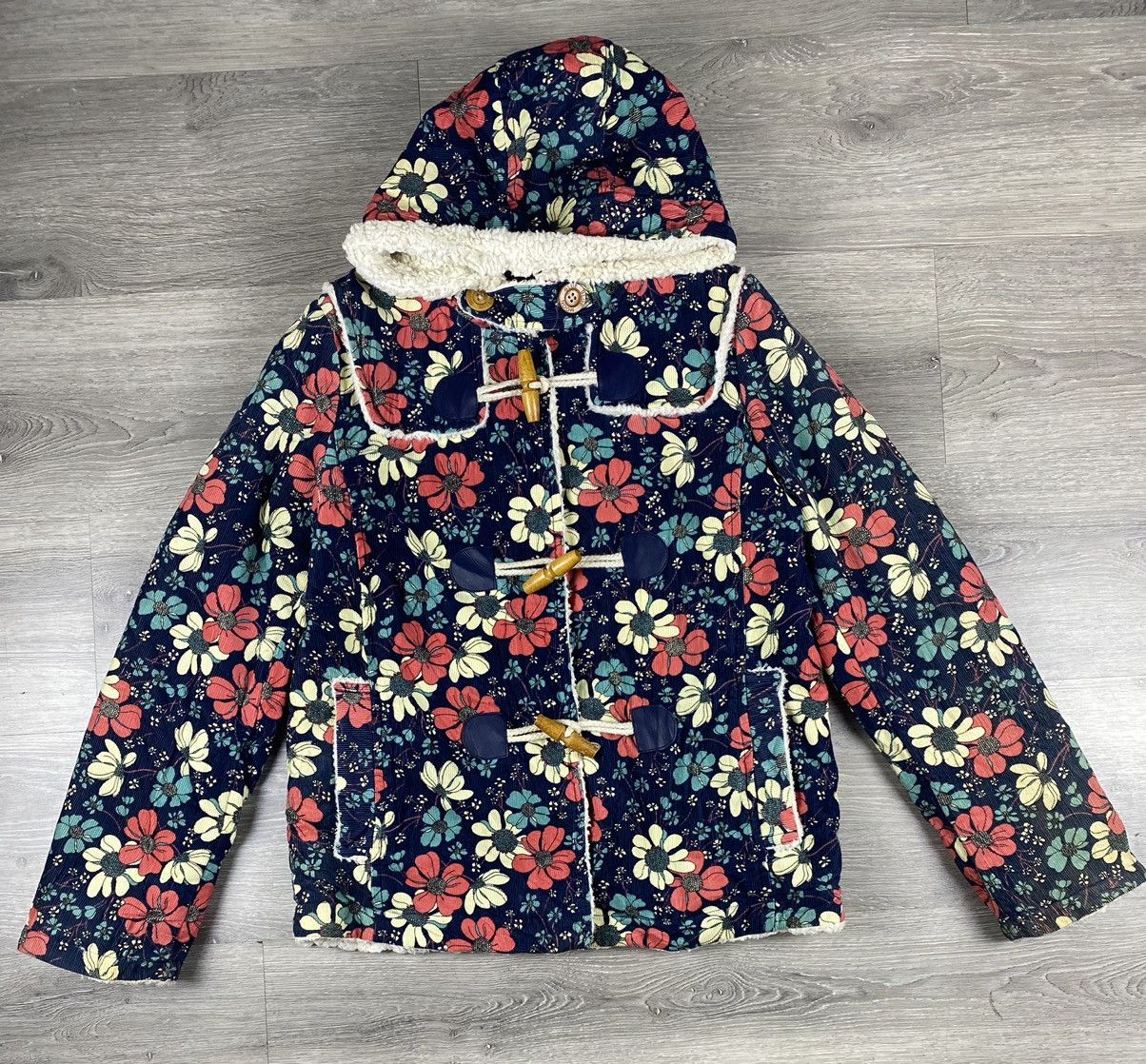 Japanese Brand Blue Moon Blue Sherpa Lining Duffle Coats Corduroi Jacket Size M / US 6-8 / IT 42-44 - 1 Thumbnail