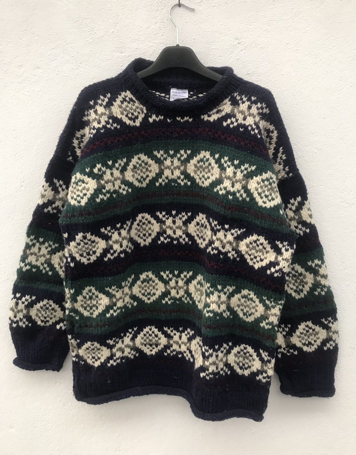 Native × Vintage Vintage Indian Weavings Native Navajo Wool Sweater Size US L / EU 52-54 / 3 - 1 Thumbnail