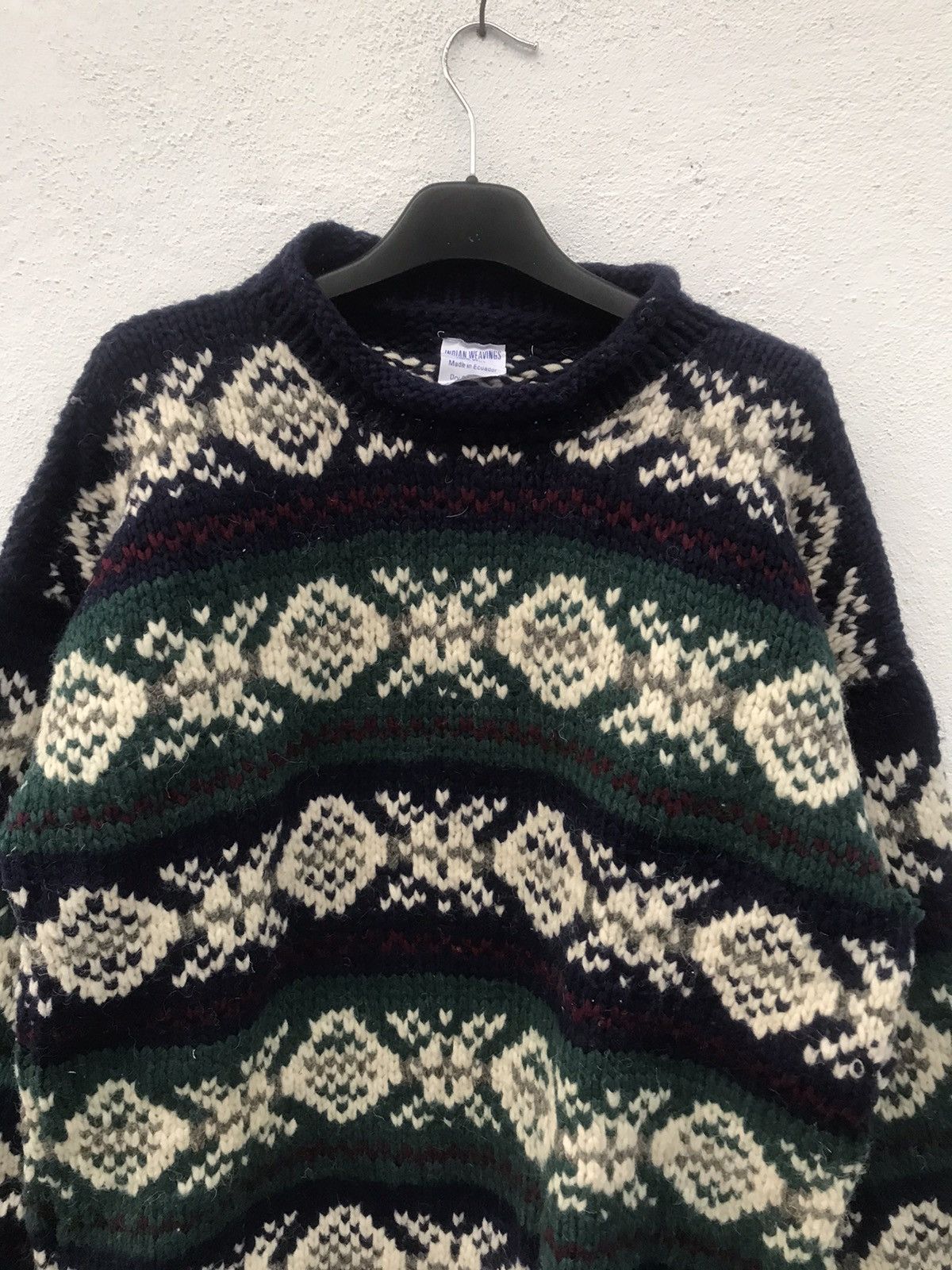 Native × Vintage Vintage Indian Weavings Native Navajo Wool Sweater Size US L / EU 52-54 / 3 - 2 Thumbnail