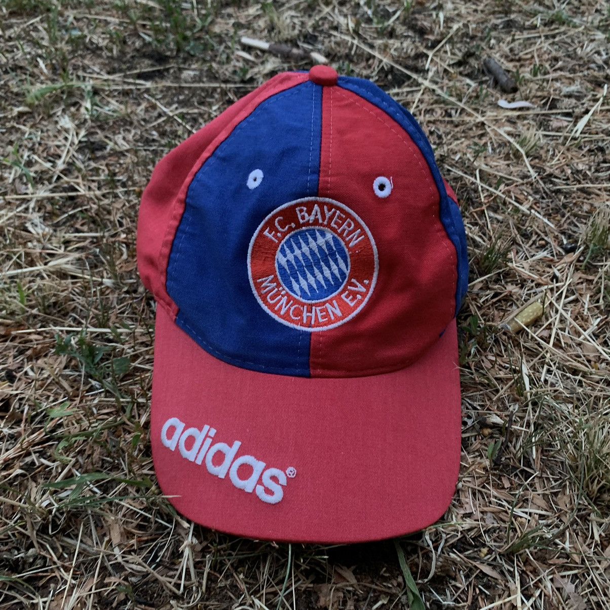 Vintage Vintage Y2K Adidas FC Bayern Munich Cap Streetwear Boxy OS Size ONE SIZE - 4 Thumbnail