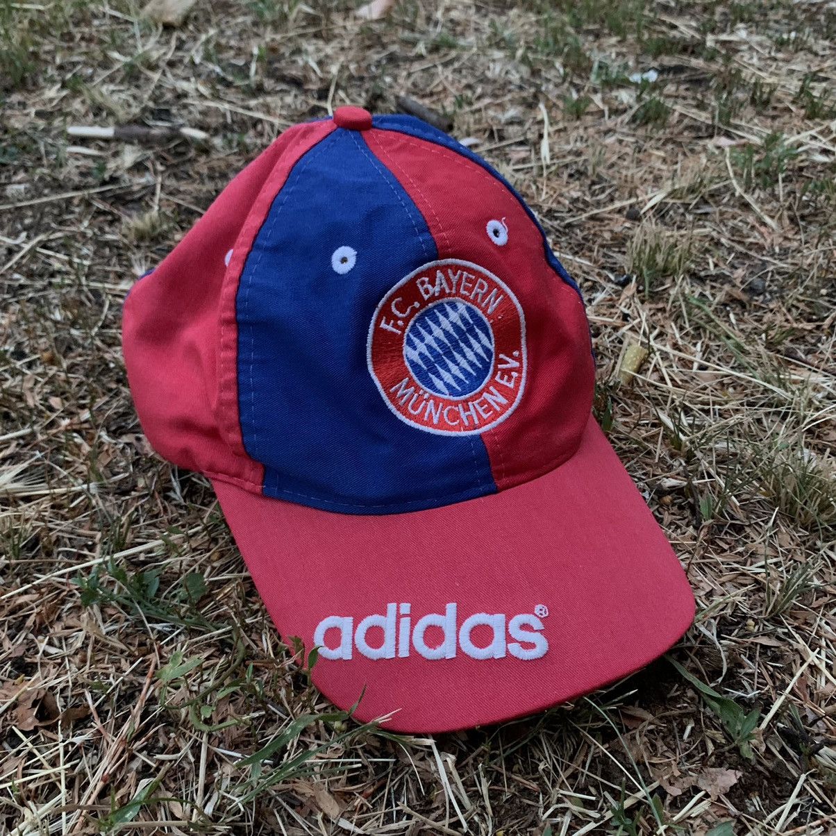 Vintage Vintage Y2K Adidas FC Bayern Munich Cap Streetwear Boxy OS Size ONE SIZE - 5 Thumbnail