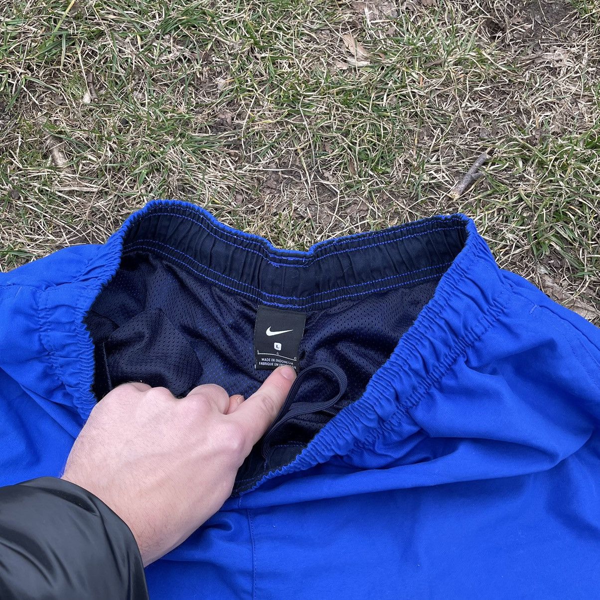 Vintage Vintage Y2K Nike Swoosh Shorts Royal Blue Skate Streetwear 3 Size US 34 / EU 50 - 7 Thumbnail