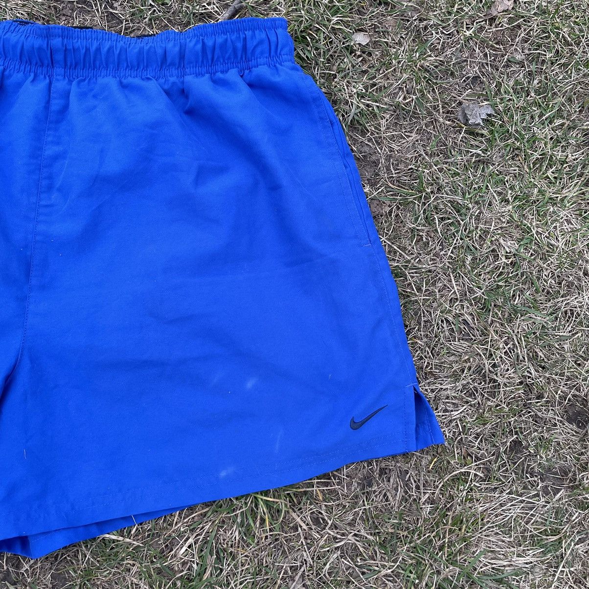 Vintage Vintage Y2K Nike Swoosh Shorts Royal Blue Skate Streetwear 3 Size US 34 / EU 50 - 3 Thumbnail