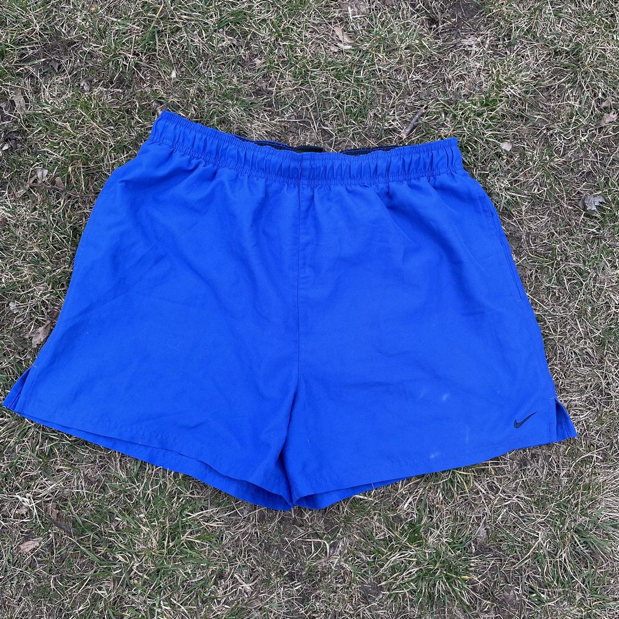 Vintage Vintage Y2K Nike Swoosh Shorts Royal Blue Skate Streetwear 3 Size US 34 / EU 50 - 2 Thumbnail