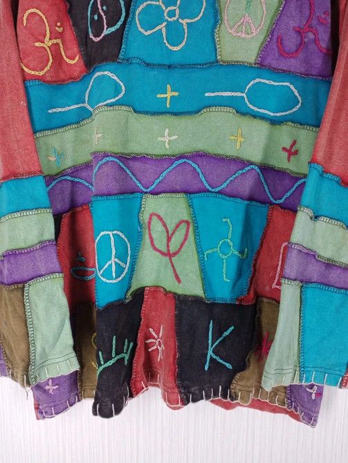 If Six Was Nine Rare Vintage Rising International Pacthwork Sweatshirt Size US M / EU 48-50 / 2 - 6 Thumbnail