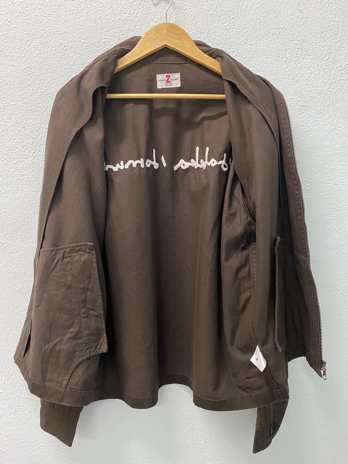 Designer × Japanese Brand × Vintage Vintage Hakka Homme Spell Out Embroidery Jacket Size US L / EU 52-54 / 3 - 8 Thumbnail