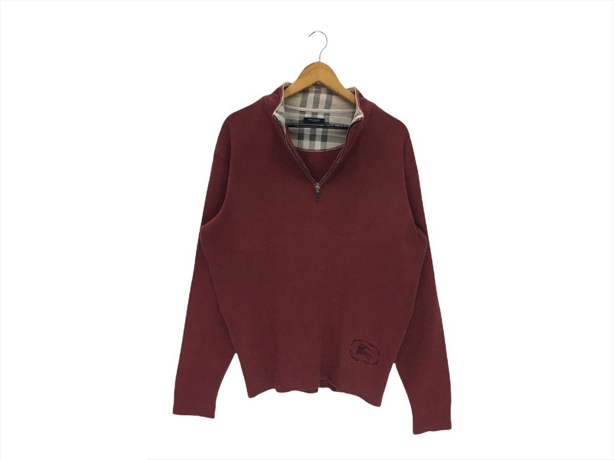 Burberry × Burberry Prorsum Burberry Nova Check Half Zipper Sweatshirt Size US M / EU 48-50 / 2 - 1 Thumbnail
