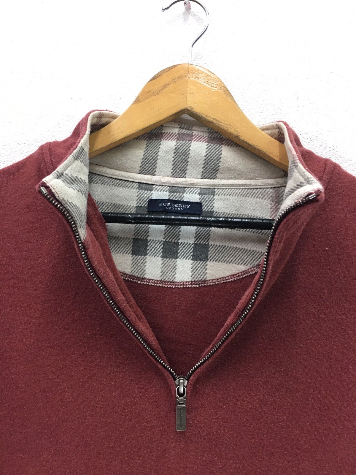 Burberry × Burberry Prorsum Burberry Nova Check Half Zipper Sweatshirt Size US M / EU 48-50 / 2 - 5 Thumbnail