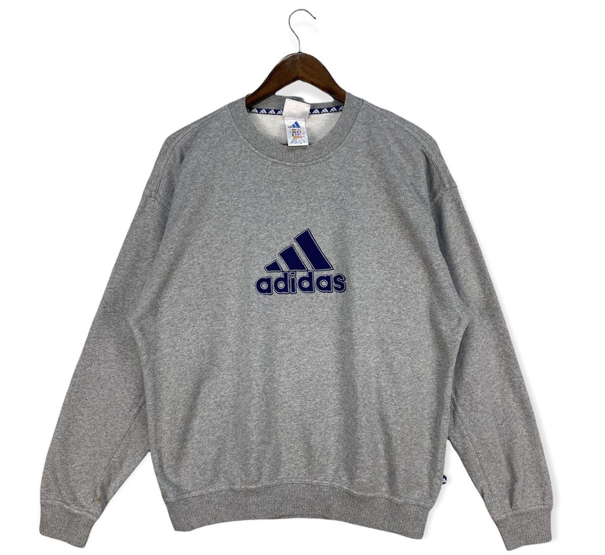 Adidas Vintage 90s Adidas Sweatshirt Size US L / EU 52-54 / 3 - 1 Thumbnail
