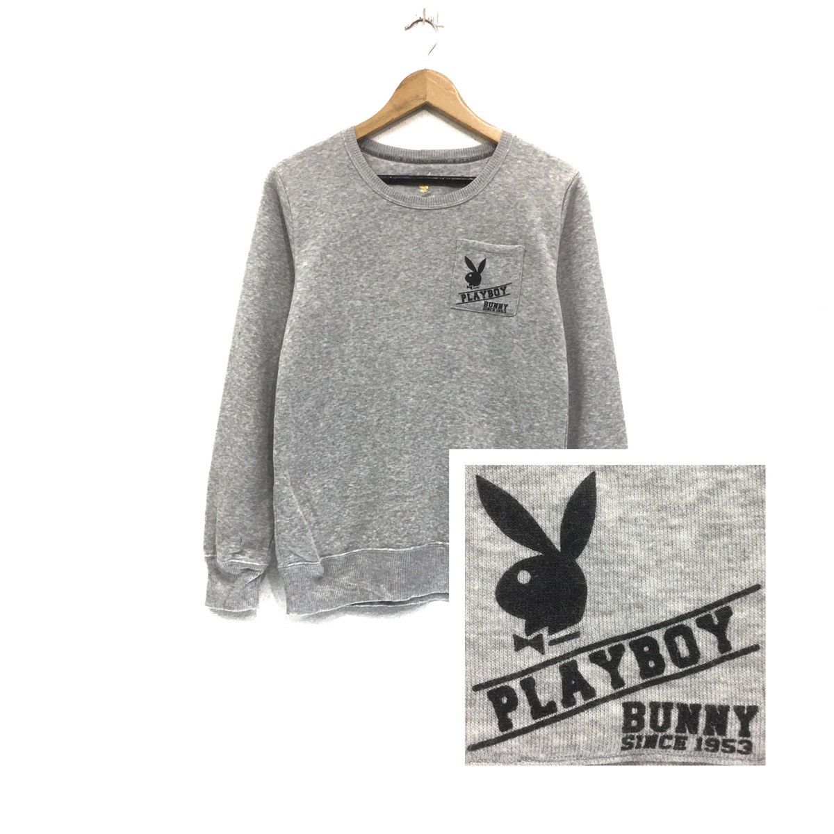 Playboy × Vintage Playboy Sweatshirt Crewneck PB by Playboy Bunny Head Size US S / EU 44-46 / 1 - 1 Thumbnail