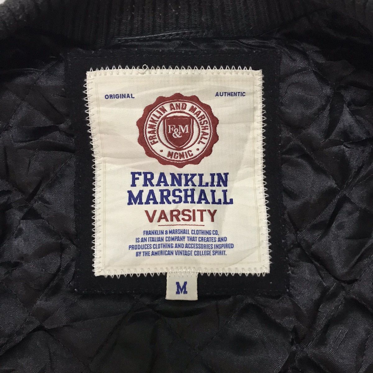 Franklin & Marshall Vtg Franklin Marshall Varsity Jacket Leather Sleeve Size US M / EU 48-50 / 2 - 16 Thumbnail