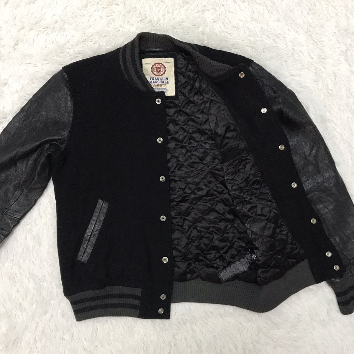 Franklin & Marshall Vtg Franklin Marshall Varsity Jacket Leather Sleeve Size US M / EU 48-50 / 2 - 14 Thumbnail