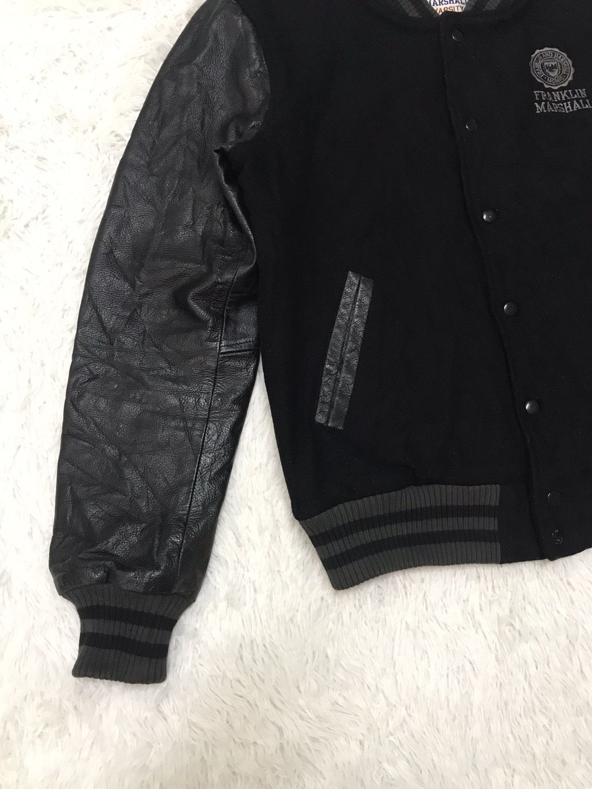 Franklin & Marshall Vtg Franklin Marshall Varsity Jacket Leather Sleeve Size US M / EU 48-50 / 2 - 3 Thumbnail