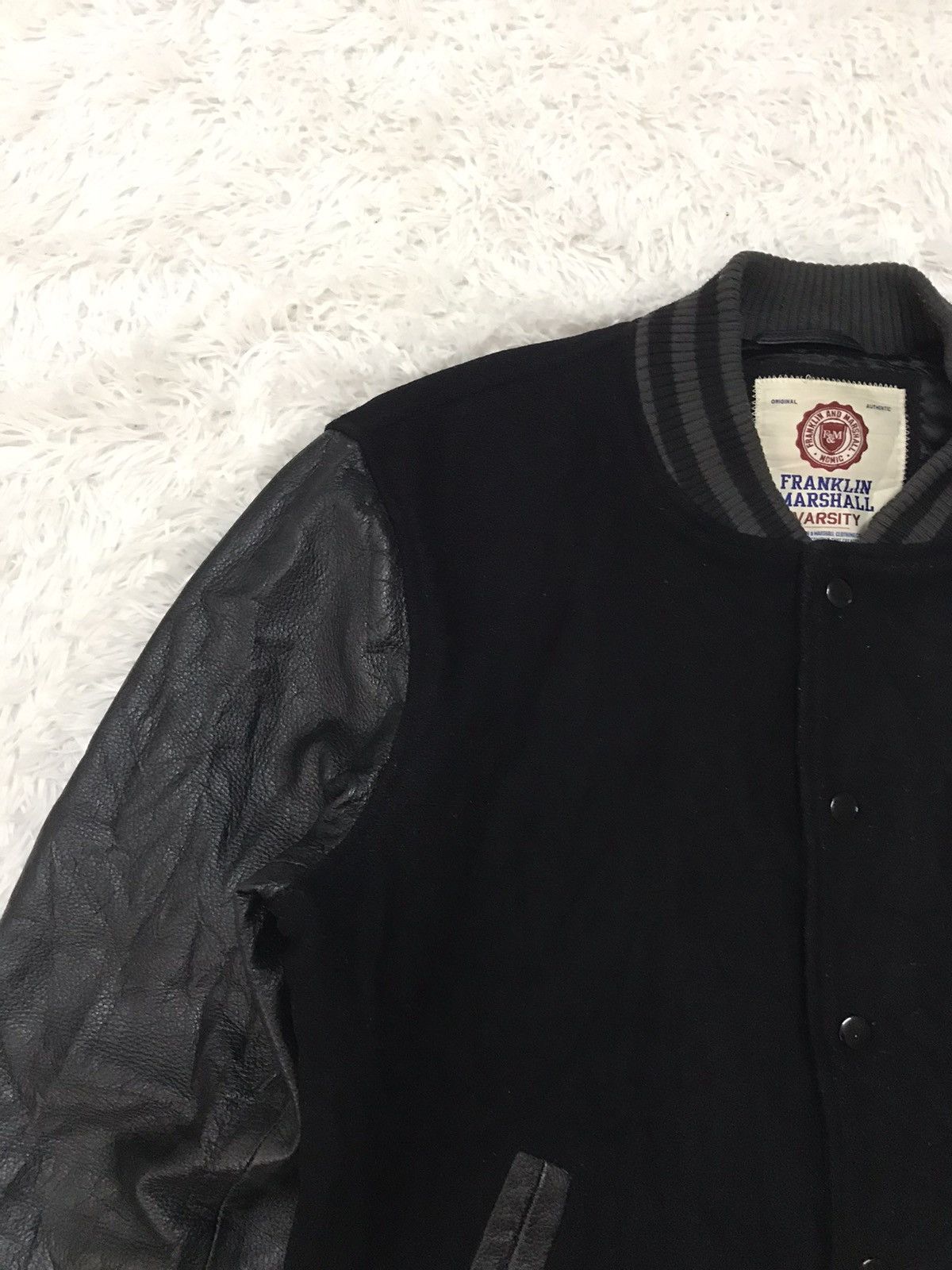 Franklin & Marshall Vtg Franklin Marshall Varsity Jacket Leather Sleeve Size US M / EU 48-50 / 2 - 6 Thumbnail