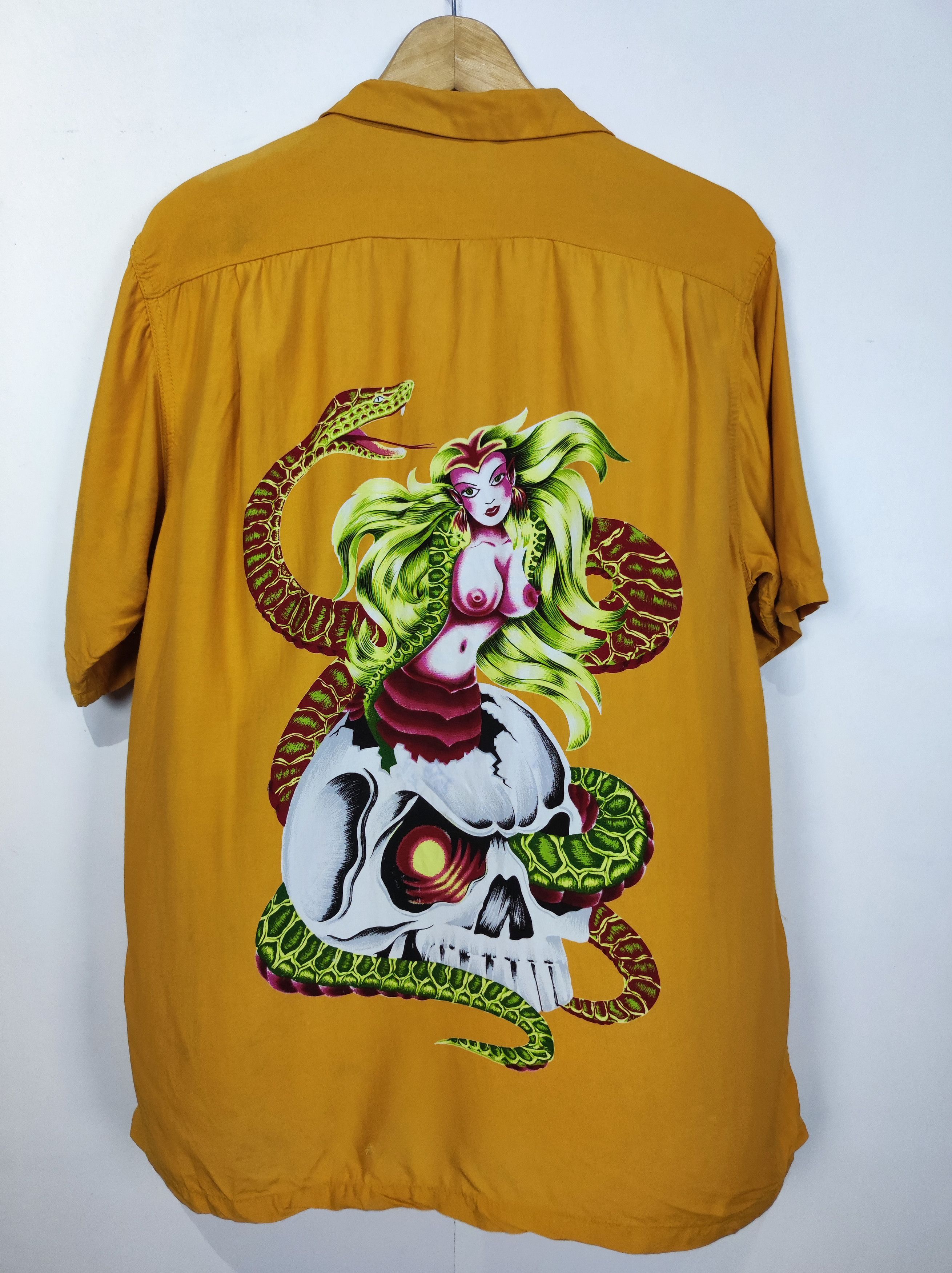 Hysteric Glamour Hysteric Japan Skulls Snake Rayon Hawaiian Shirts Size US M / EU 48-50 / 2 - 1 Thumbnail