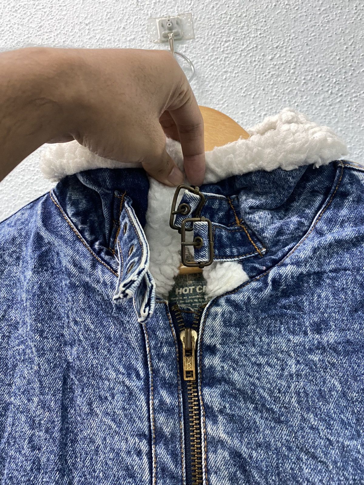 Vintage Vintage Hot Crew Sherpa Denim Jacket Size US L / EU 52-54 / 3 - 4 Thumbnail
