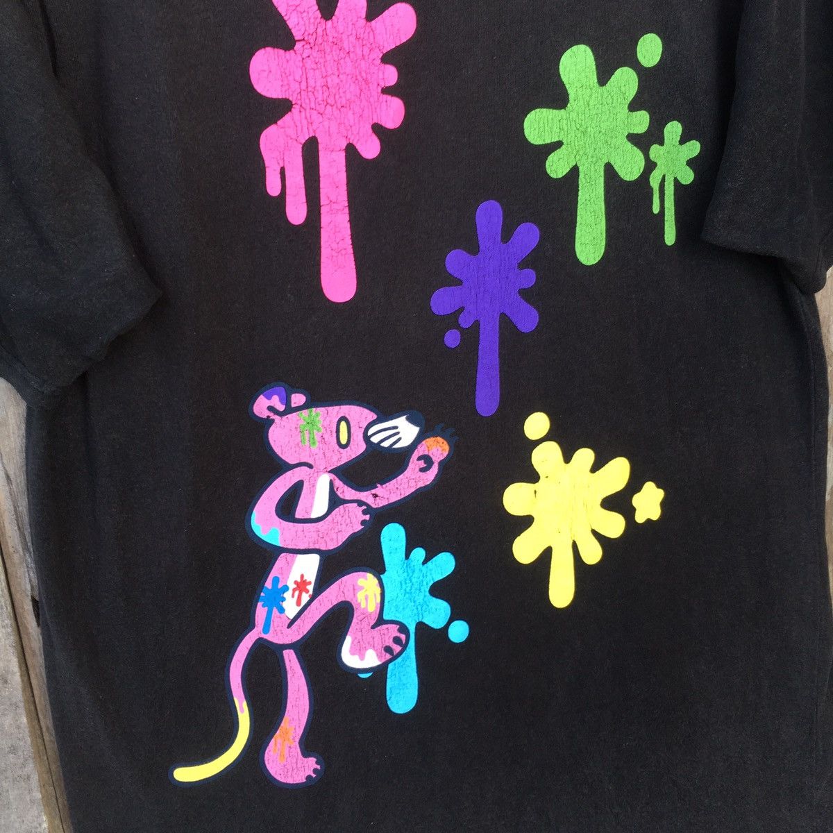 Cartoon Network Thrashed faded pink panther ERD GRUNGE VINTAGE TEE Size US M / EU 48-50 / 2 - 6 Thumbnail