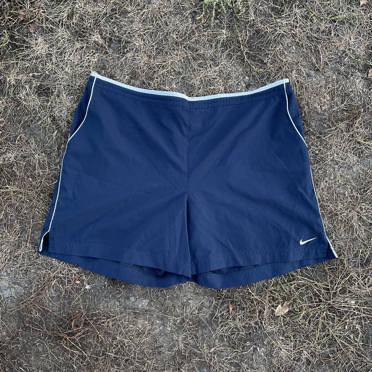 Vintage Y2K Drill Nike Swoosh Logo Shorts Streetwear 90s