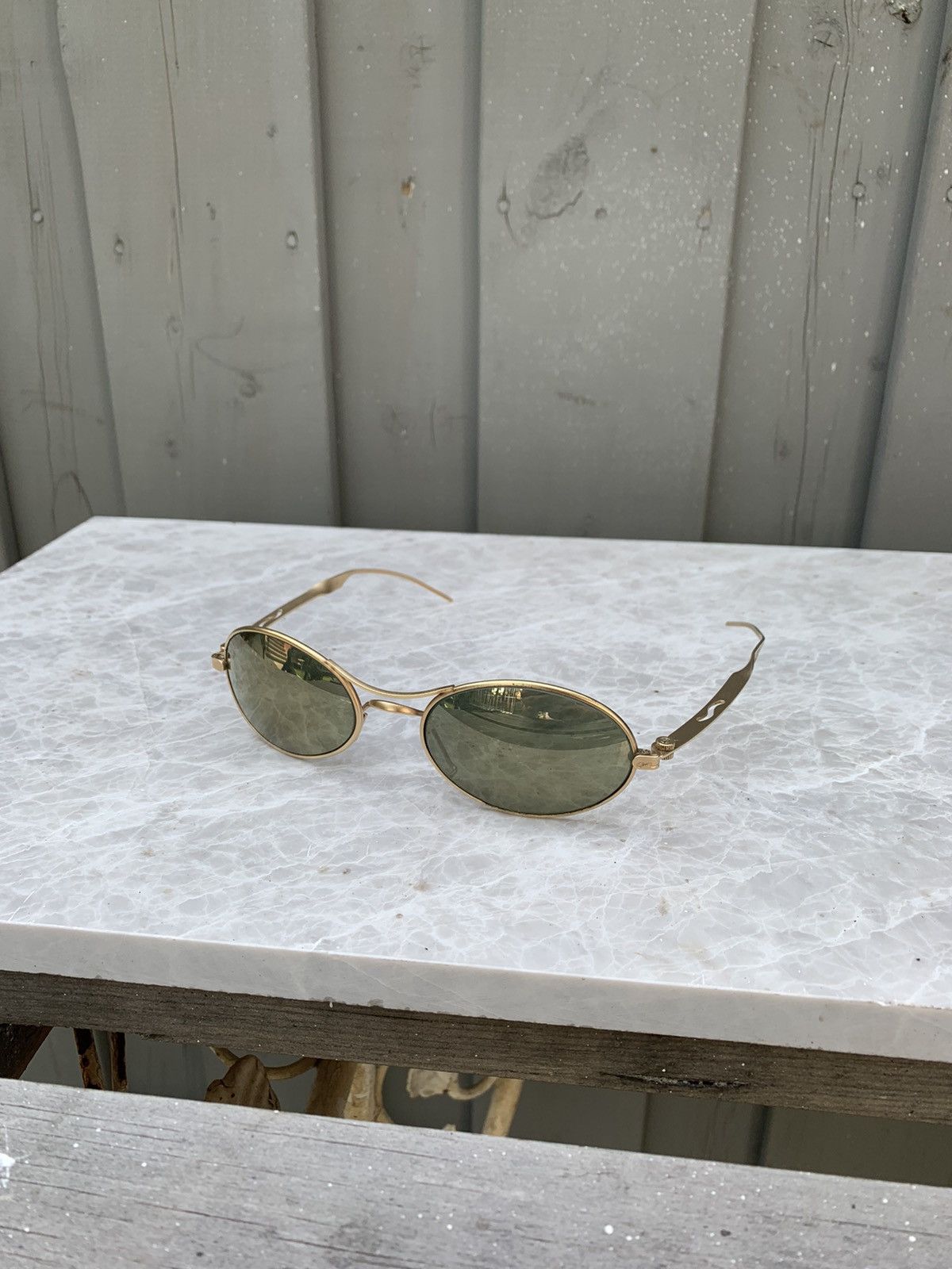 image of Bausch Lomb x Rayban 90's Vintage Rayban Orbs Metal Y2K Sport Steampunk Sunglasses in Gold, Men's