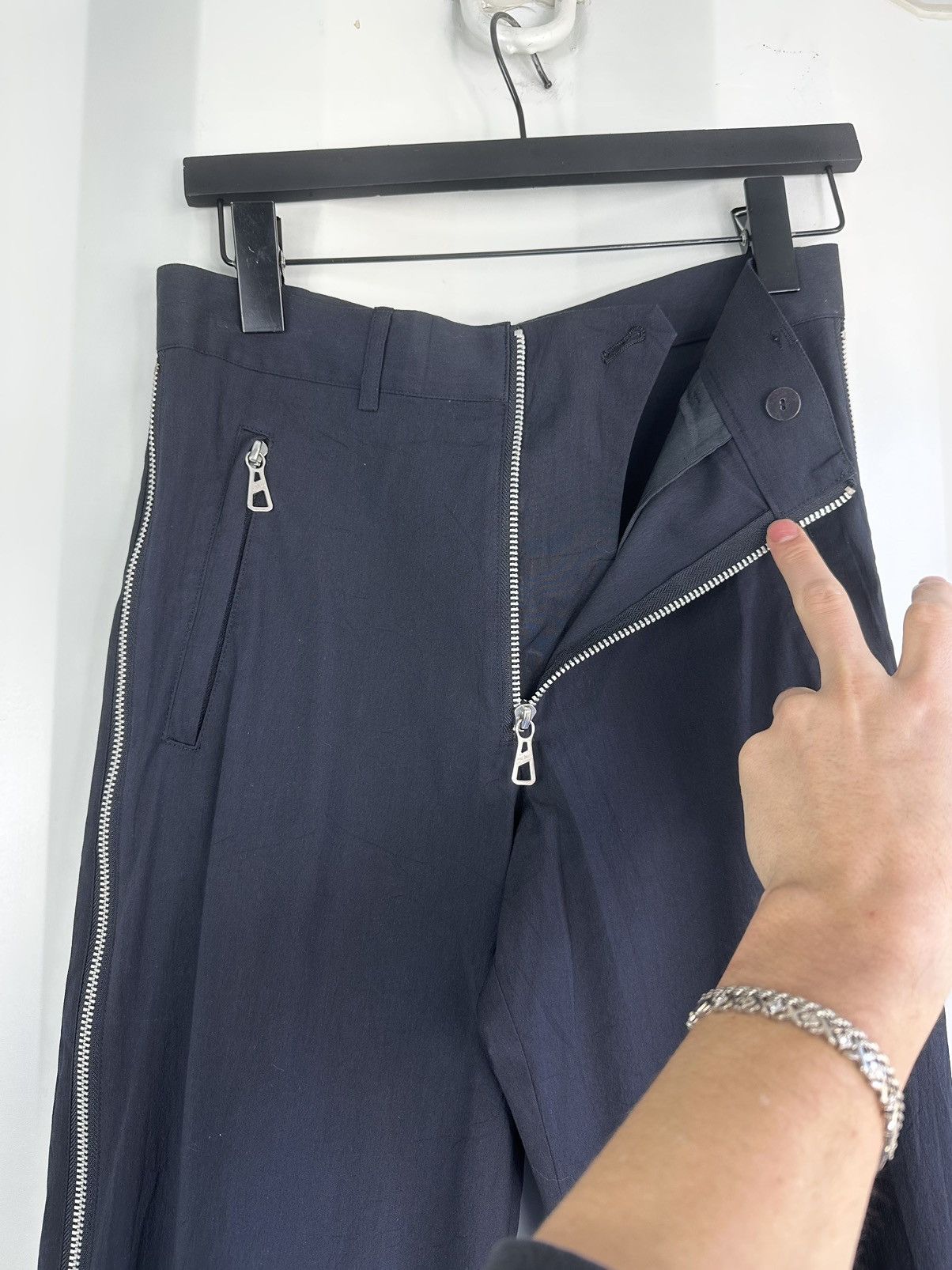 Jean Paul Gaultier Side Zip Wide Leg Trousers Size US 32 / EU 48 - 4 Thumbnail