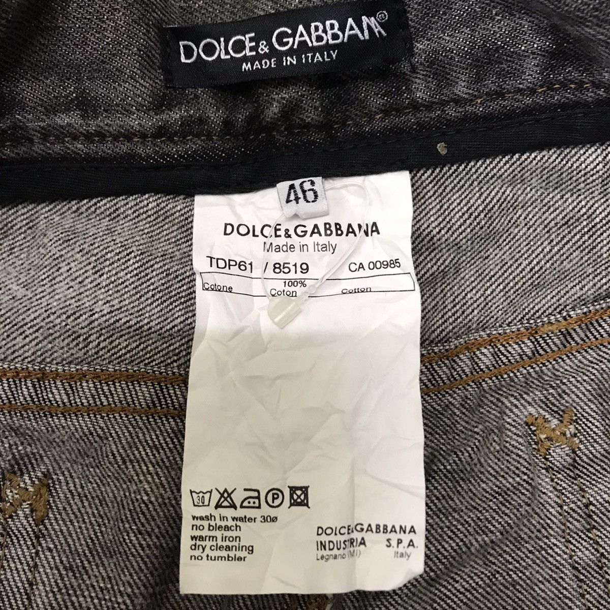 Dolce & Gabbana Dolce&Gabbana Faded Black Denim Jeans Size US 30 / EU 46 - 21 Thumbnail