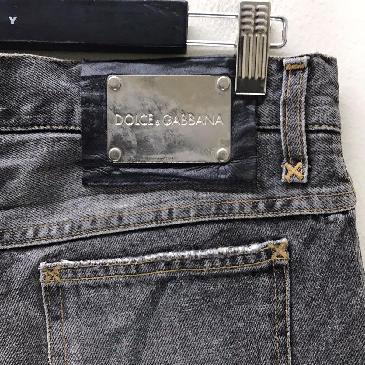 Dolce & Gabbana Dolce&Gabbana Faded Black Denim Jeans Size US 30 / EU 46 - 13 Thumbnail