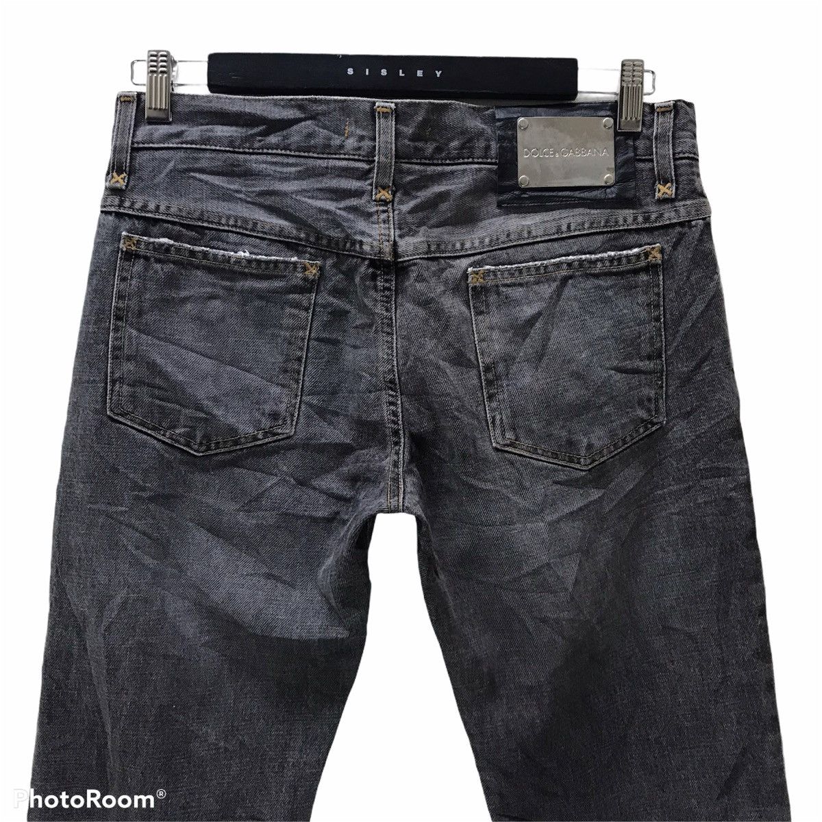 Dolce & Gabbana Dolce&Gabbana Faded Black Denim Jeans Size US 30 / EU 46 - 10 Thumbnail