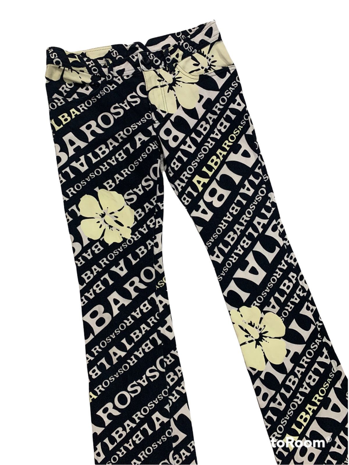 Japanese Brand × Vintage Japanese ALBAROSA All Printed Stretch Bootcut Pant Size US 29 - 2 Thumbnail