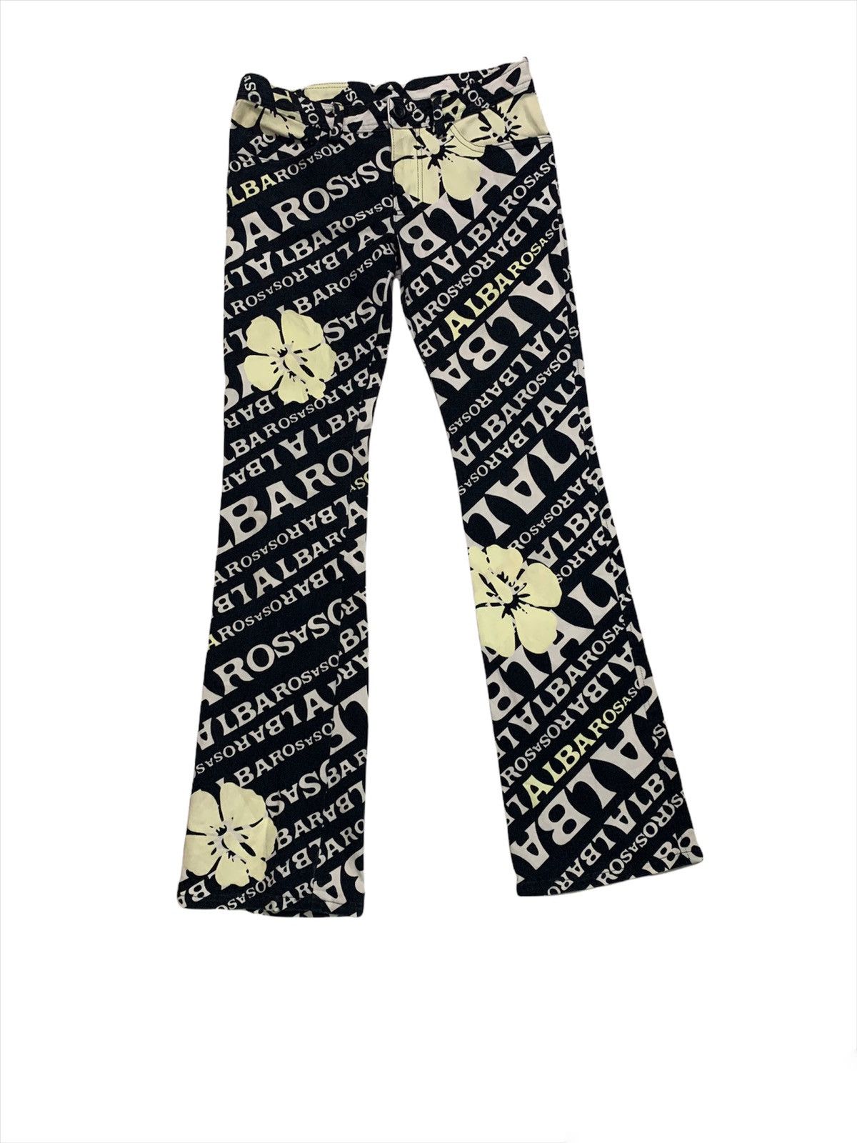 Japanese Brand × Vintage Japanese ALBAROSA All Printed Stretch Bootcut Pant Size US 29 - 1 Thumbnail