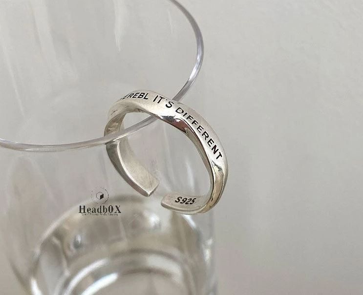 Jewelry Retro Trendy Letters Adjustable Ring Size ONE SIZE - 2 Thumbnail