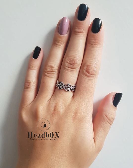 Jewelry Star Pentagram Ring Size ONE SIZE - 3 Thumbnail