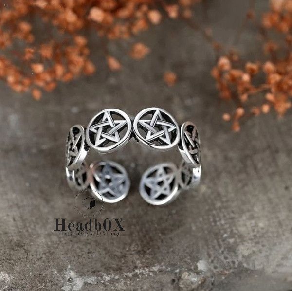 Jewelry Star Pentagram Ring Size ONE SIZE - 2 Thumbnail