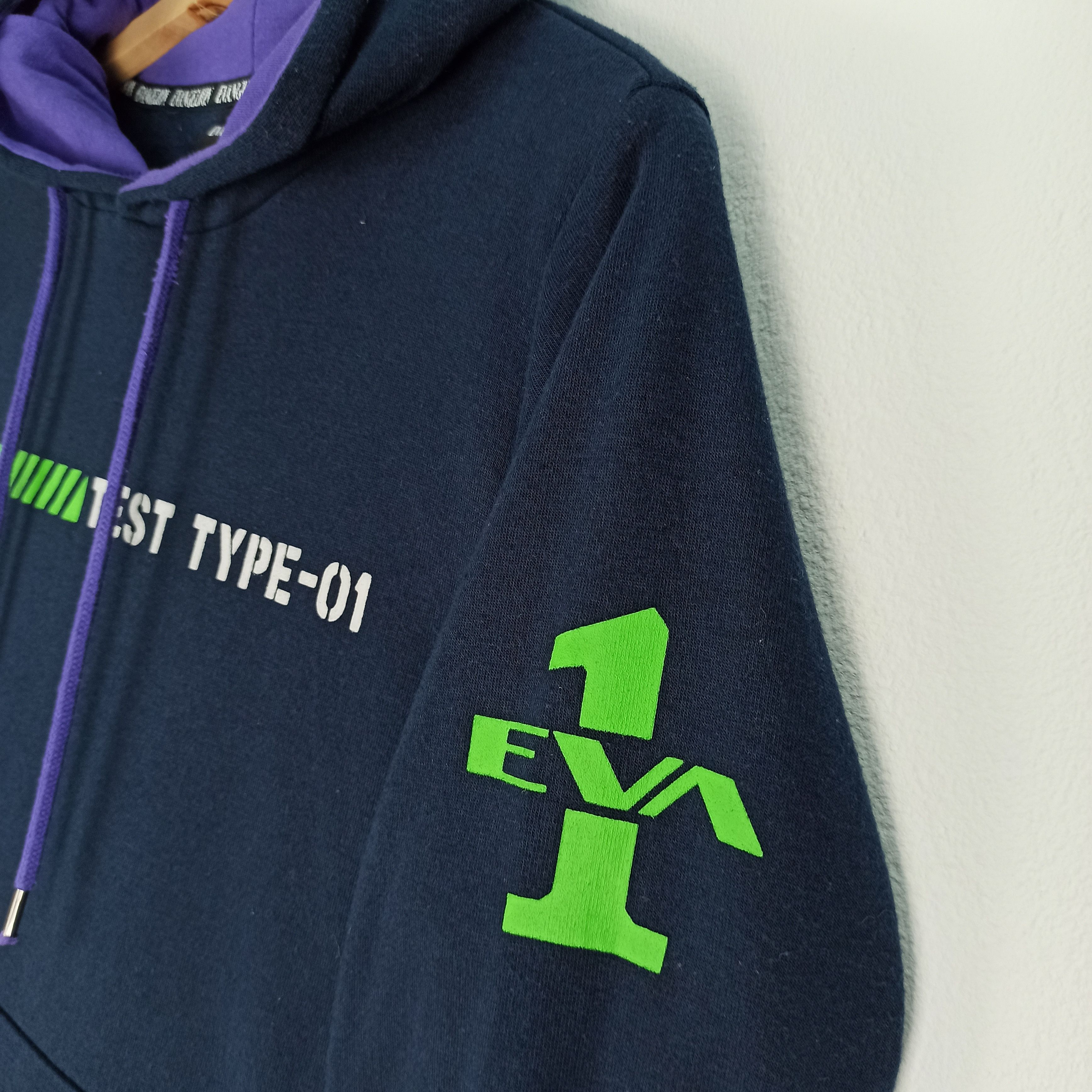 Anime Rare🔥 Anime Neon Genesis Evangelion EVA01 Hoodie Size US M / EU 48-50 / 2 - 5 Thumbnail