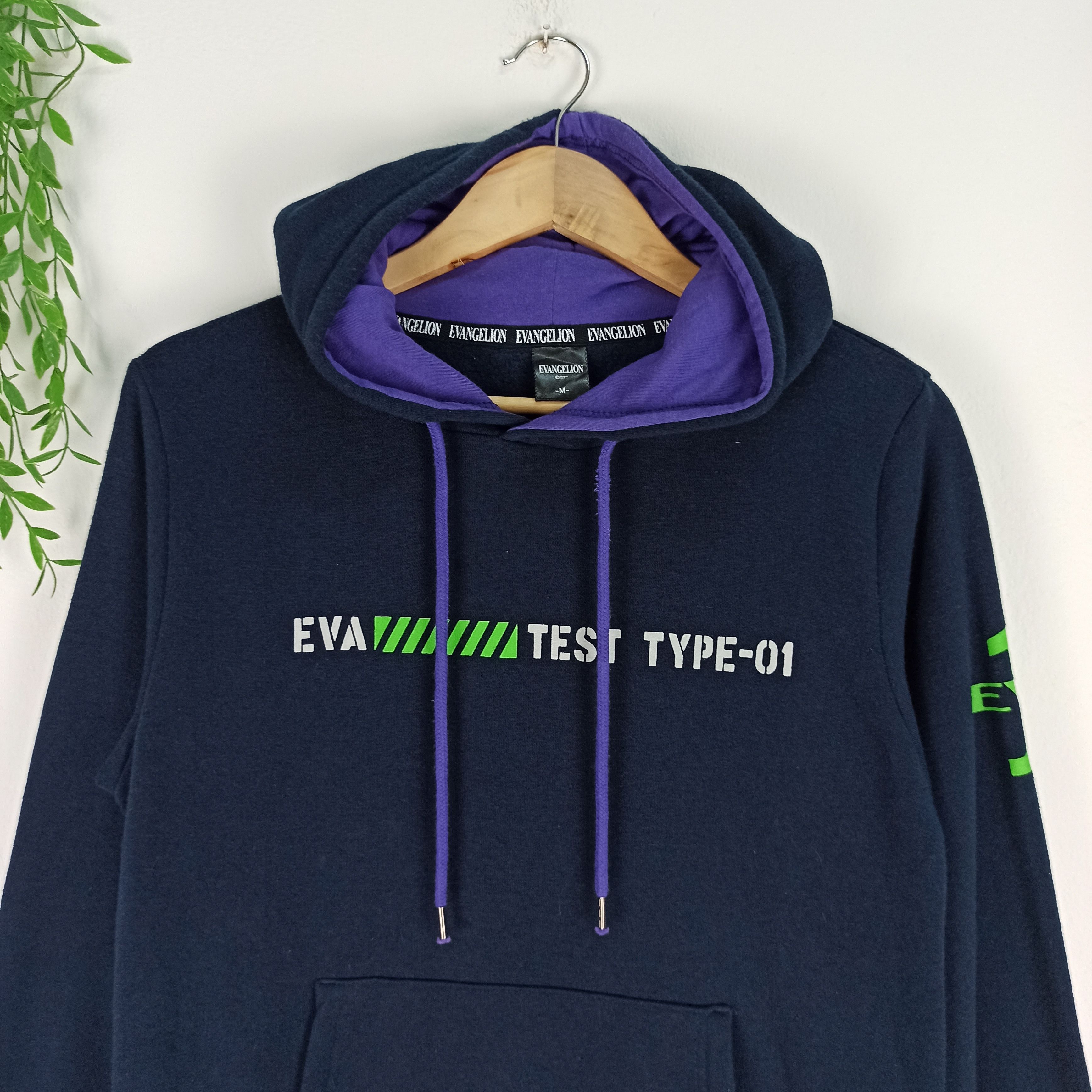 Anime Rare🔥 Anime Neon Genesis Evangelion EVA01 Hoodie Size US M / EU 48-50 / 2 - 4 Thumbnail