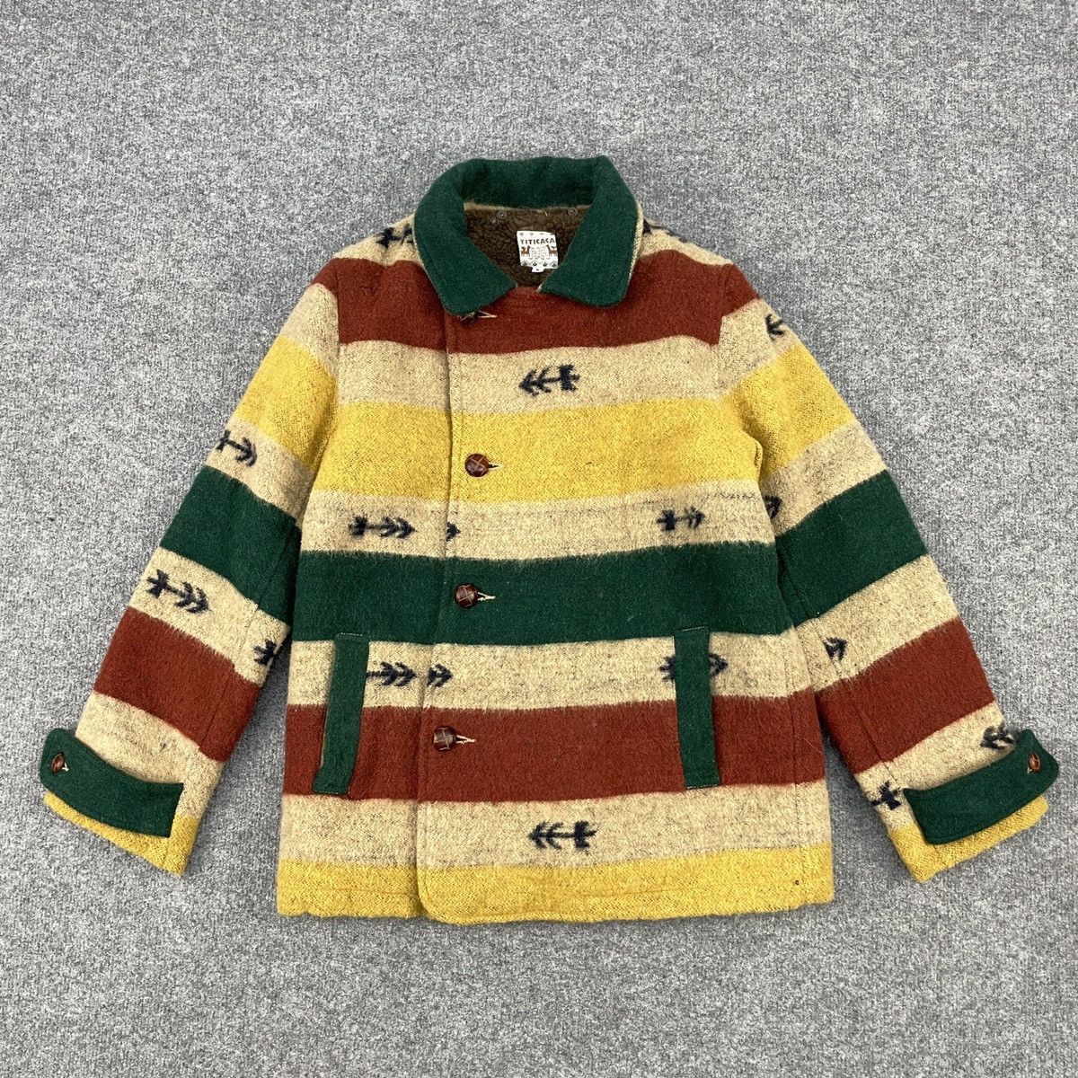Japanese Brand Vintage Japanese Titicaca Native Sherpa Wool Jacket Size US S / EU 44-46 / 1 - 1 Thumbnail